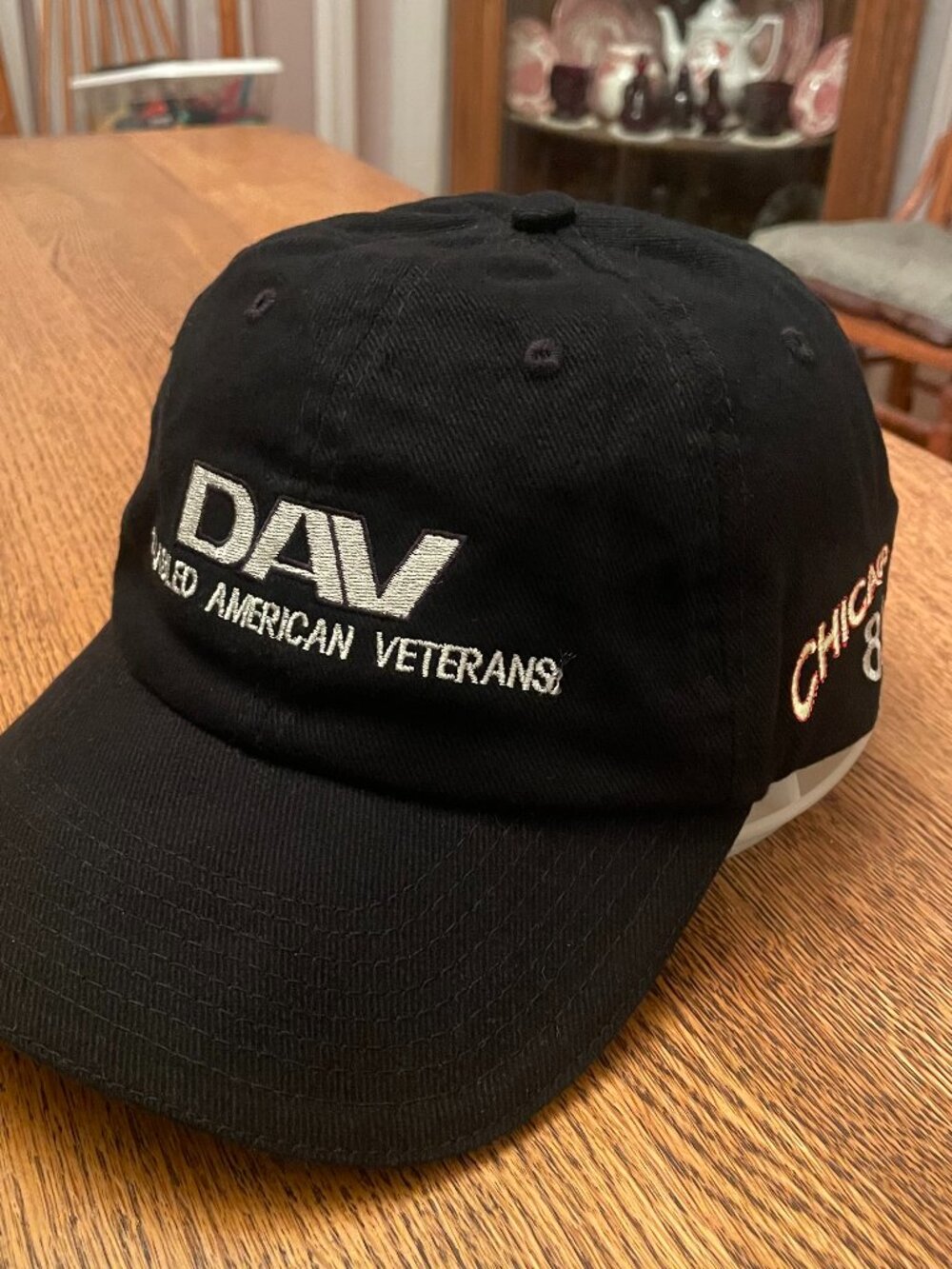 Disabled American Veterans Black Hook and Loop Baseball Hat Cap by Head to Toe